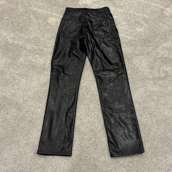 Abercrombie & Fitch Leather Trim Ultra High Rise Ankle Straight Jean size 27/4XL - Picture 8 of 15